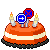 Roadcone Cake with candles 50x50 icon