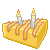 Triangle Hazelnut Cake with candles 50x50 icon