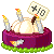 Mangosteen Cake with candles and Signal 50x50 icon