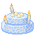 2DK Blue Cake with candles 50x50 icon