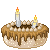 Coffee Cake with candles 50x50 icon