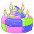 Adoptable Party Cake with candles 50x50 icon