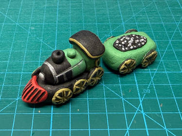 Soft clay steam locomotive