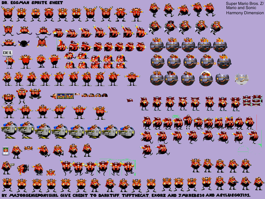 Dr. Eggman Sprite Sheet by on DeviantArt