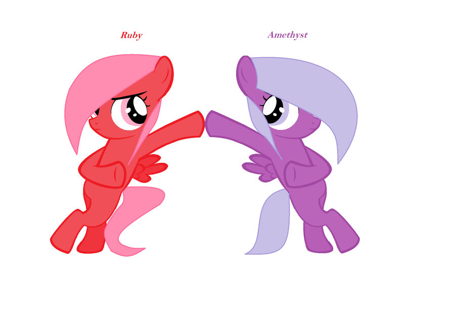 Amythest And Ruby MLP by banditandshastagal on DeviantArt