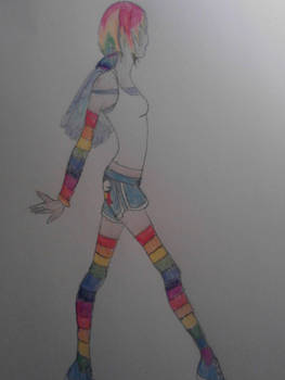 Rainbow Dash Cosplay sketch