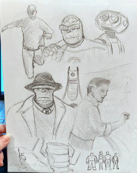 Fantastic Four First Steps Trailer Sketches