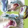 Ceramic clay crocodile dragon head