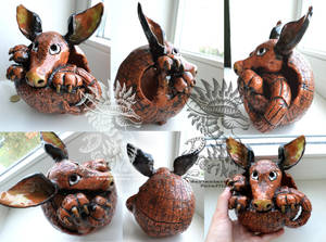 Armadillo ceramic clay sculpture by Drerika Armadillo ceramic clay sculpture by Drerika