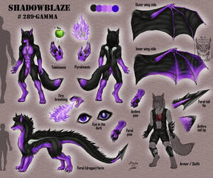 CM: Shadowblaze ref sheet by Drerika CM: Shadowblaze ref sheet by Drerika