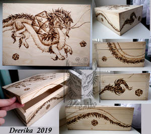CM: Pyrography box with eastern dragon by Drerika CM: Pyrography box with eastern dragon by Drerika