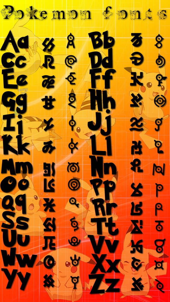 Pokemon Fonts by uchiharevi on DeviantArt