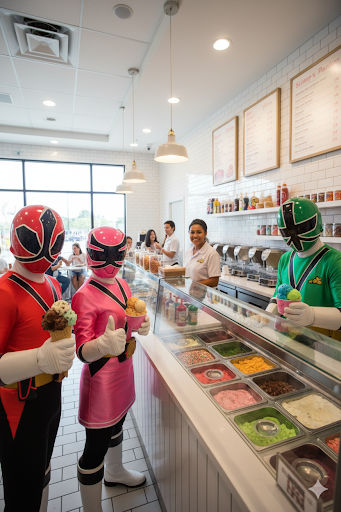 Power Rangers enjoying some ice cream. by PickRick2004 on DeviantArt