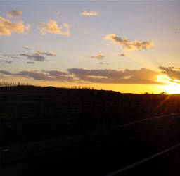 Sunset from coach