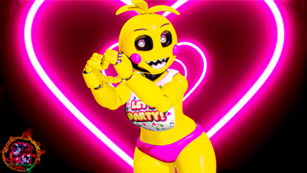 Toy Chica Heart (FNAF 2/Blender) by StormBlaZX