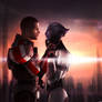 Mass Effect - Liara and Male Shepard
