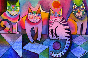 kaleidoscope of cats by PsychedelicTreasures