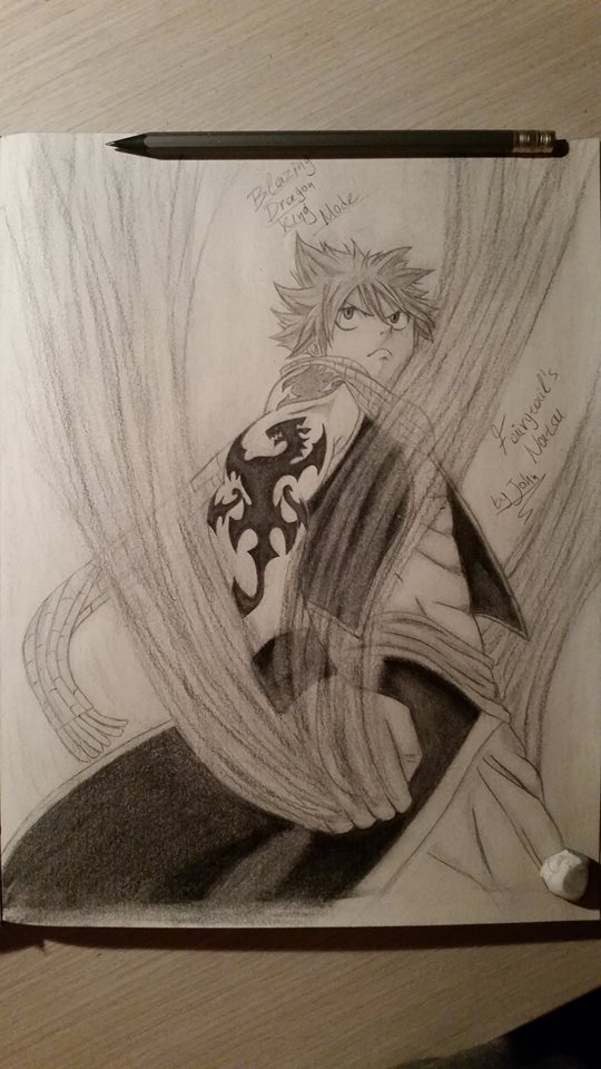 Natsu dragon mode drawing : r/fairytail