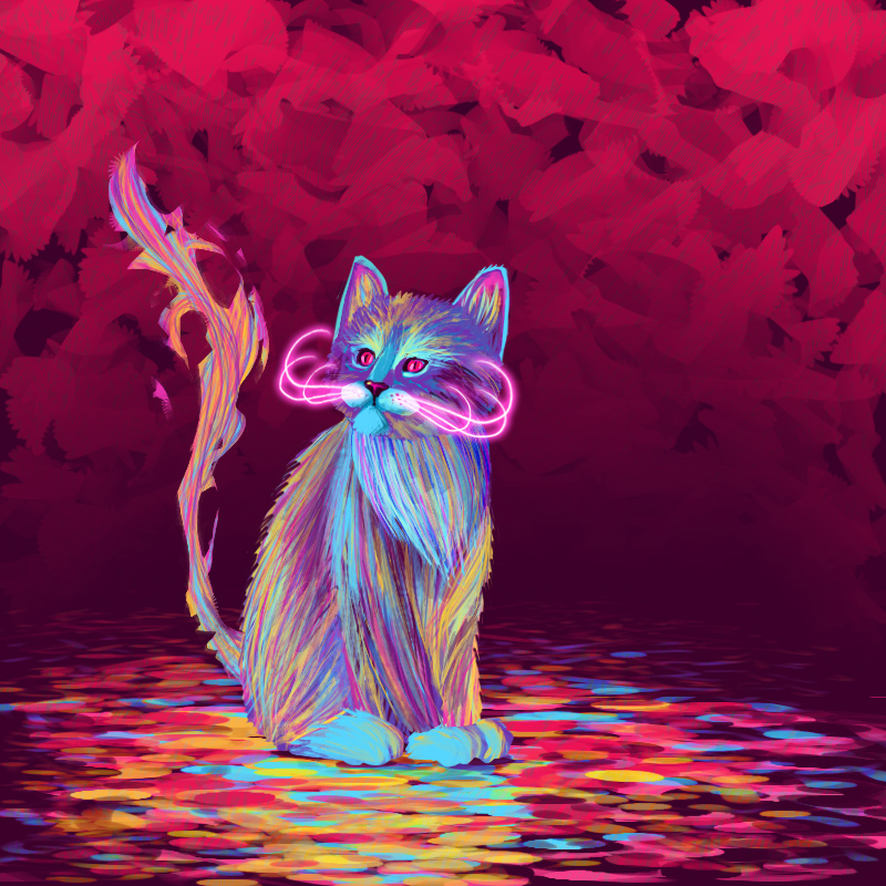Psychedelic cat by Ashfak on DeviantArt