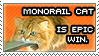 Monorail Cat Stamp by random-pokes