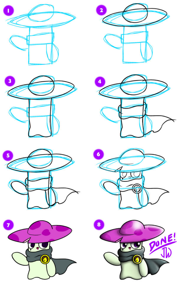 How to draw Nightcap in PvZ Heroes