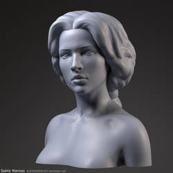 Sophie Marceau Zbrush sculpture render 1