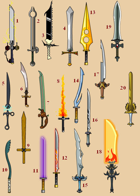 20 Swords of Dragonfable by Idontreallycare12 on DeviantArt
