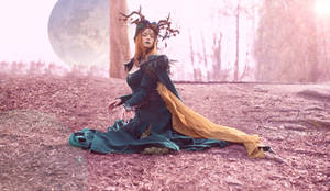 Queen of Elves beside the moon