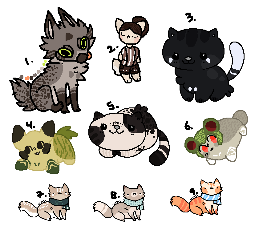 :CHEAP OPEN LEFTOVER ADOPTS: by moko-adopts