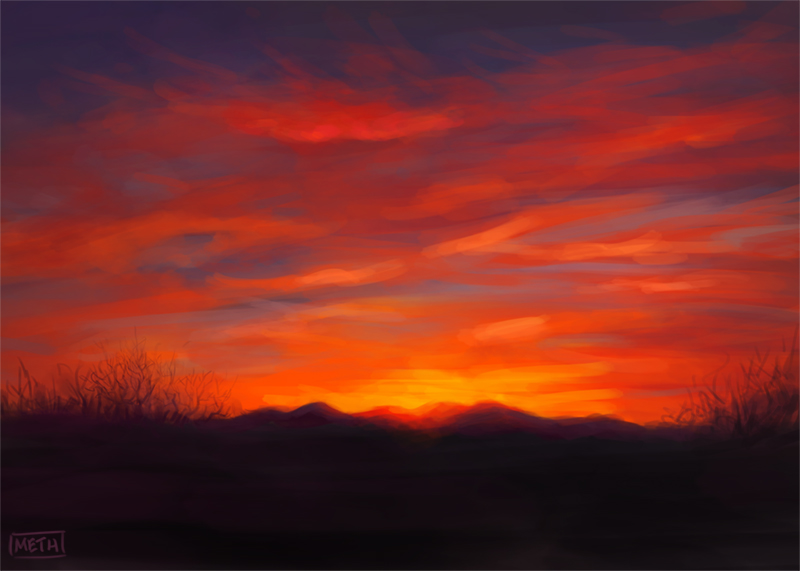 Winter Sunset Study