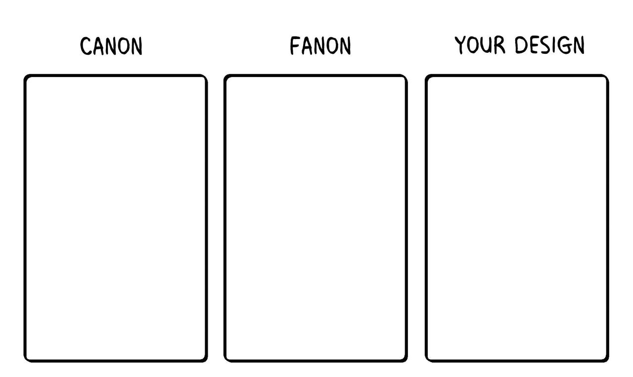 Canon, Fanon, Your design template by LordTRexYt on DeviantArt