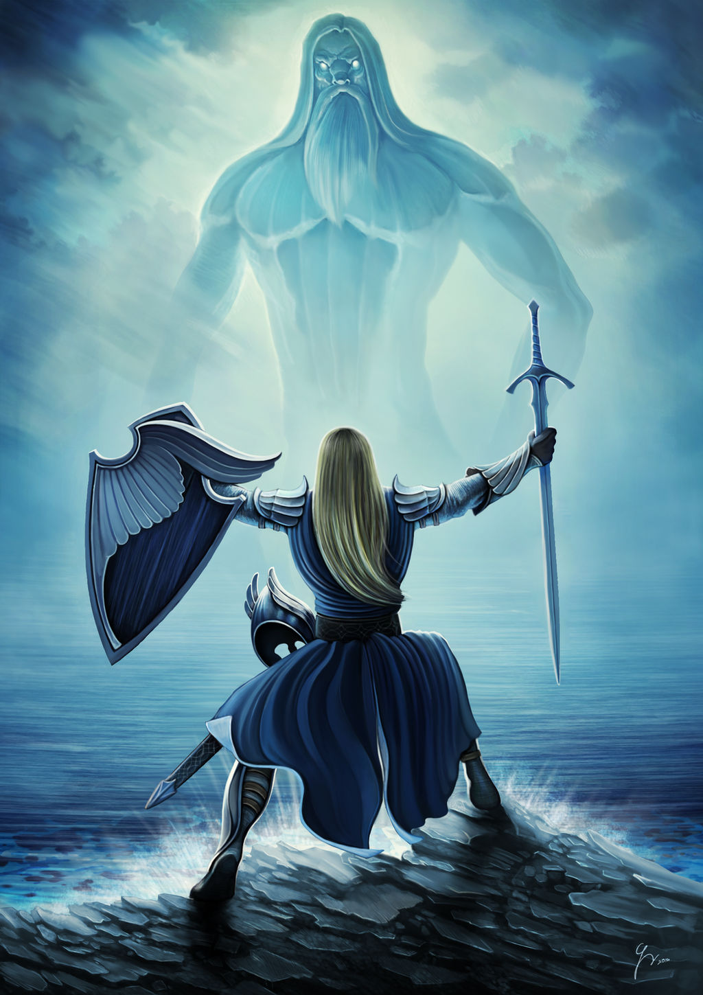 Tuor meets Ulmo by grzegoszwu on DeviantArt