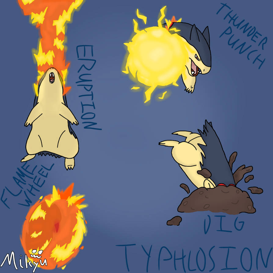 Typhlosion Moveset Sheet by MikyuArt on DeviantArt