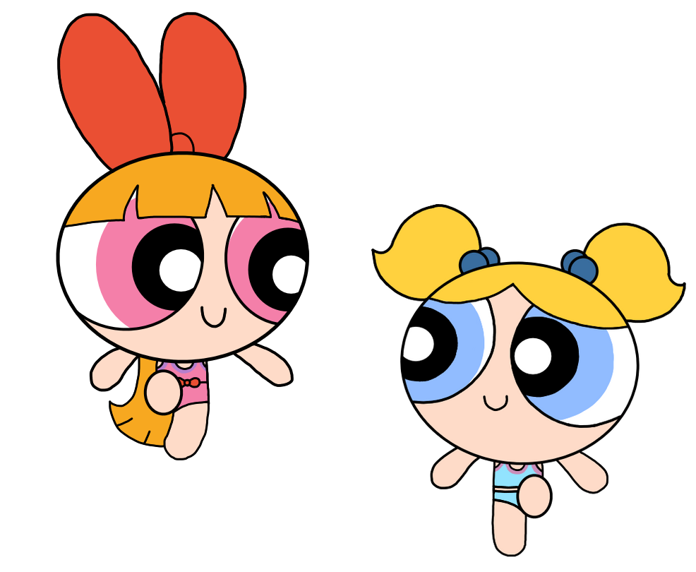 Blossom and Bubbles in their swimsuits by CARLOSDEVIANTBOI on