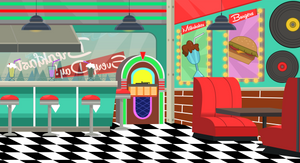 Total Drama 1960's Restaurant Background