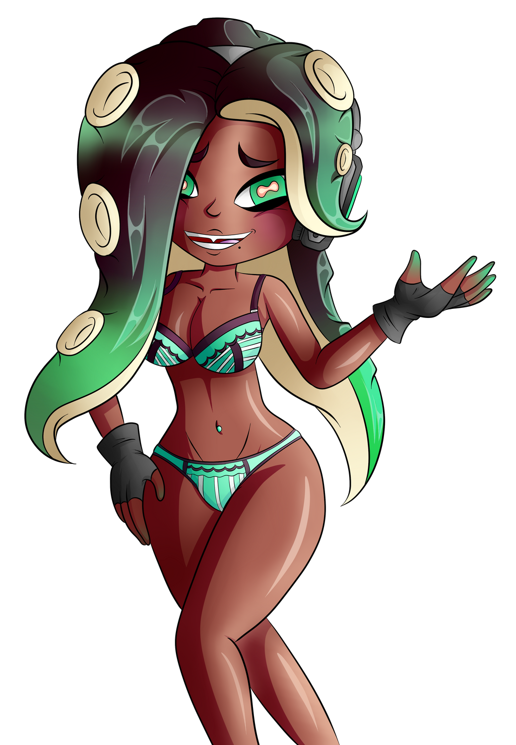 Marina Underwear Splatoon Fan Art Render By Chrono The Hedgehog On 