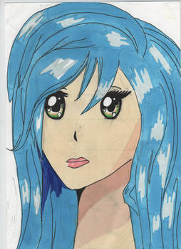 Blue haired girl!
