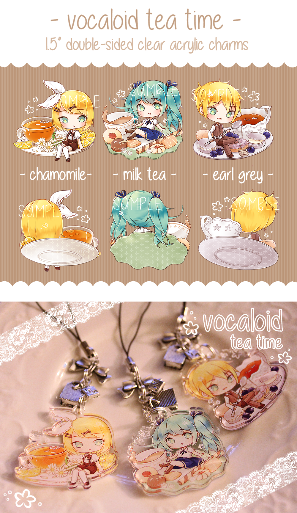 Charms: Vocaloid Tea Time