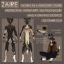 ZAIRE Reference Sheet