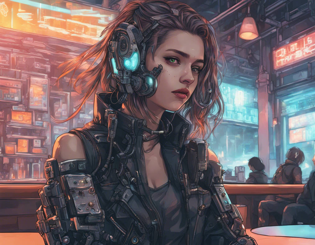 A Girl Wearing A Cybernetic Combination