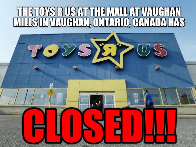 Toys r us hours vaughan deals mills