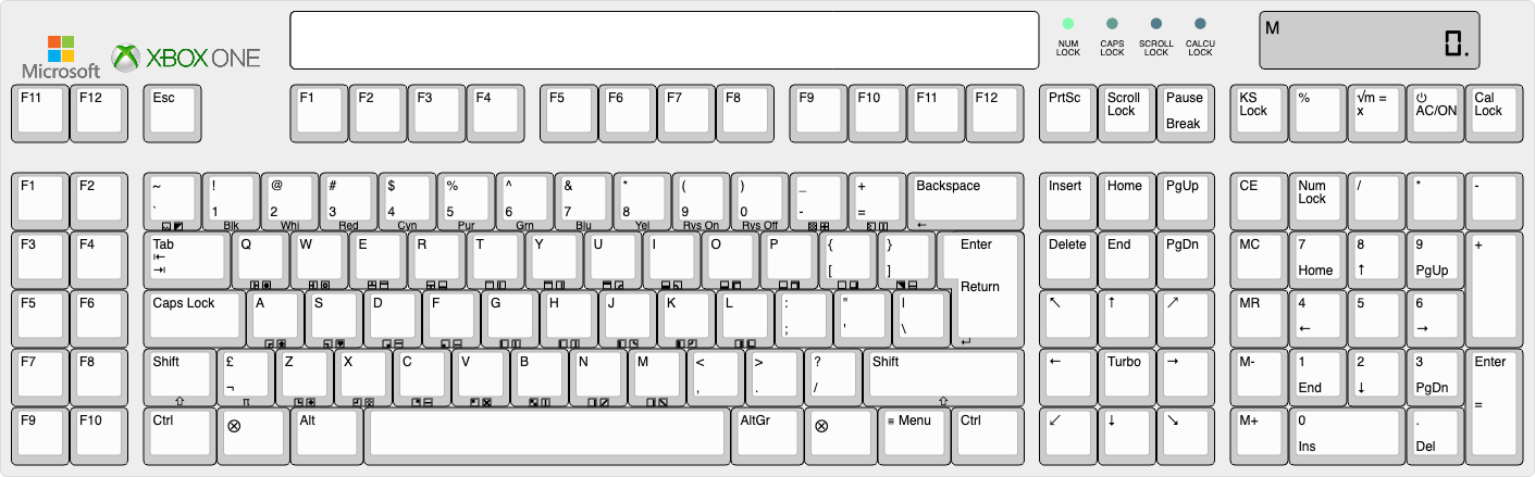 Xbox Keyboard Pattern Color Microsoft XBOX One Keyboard by BuddyBoy600 on DeviantArt