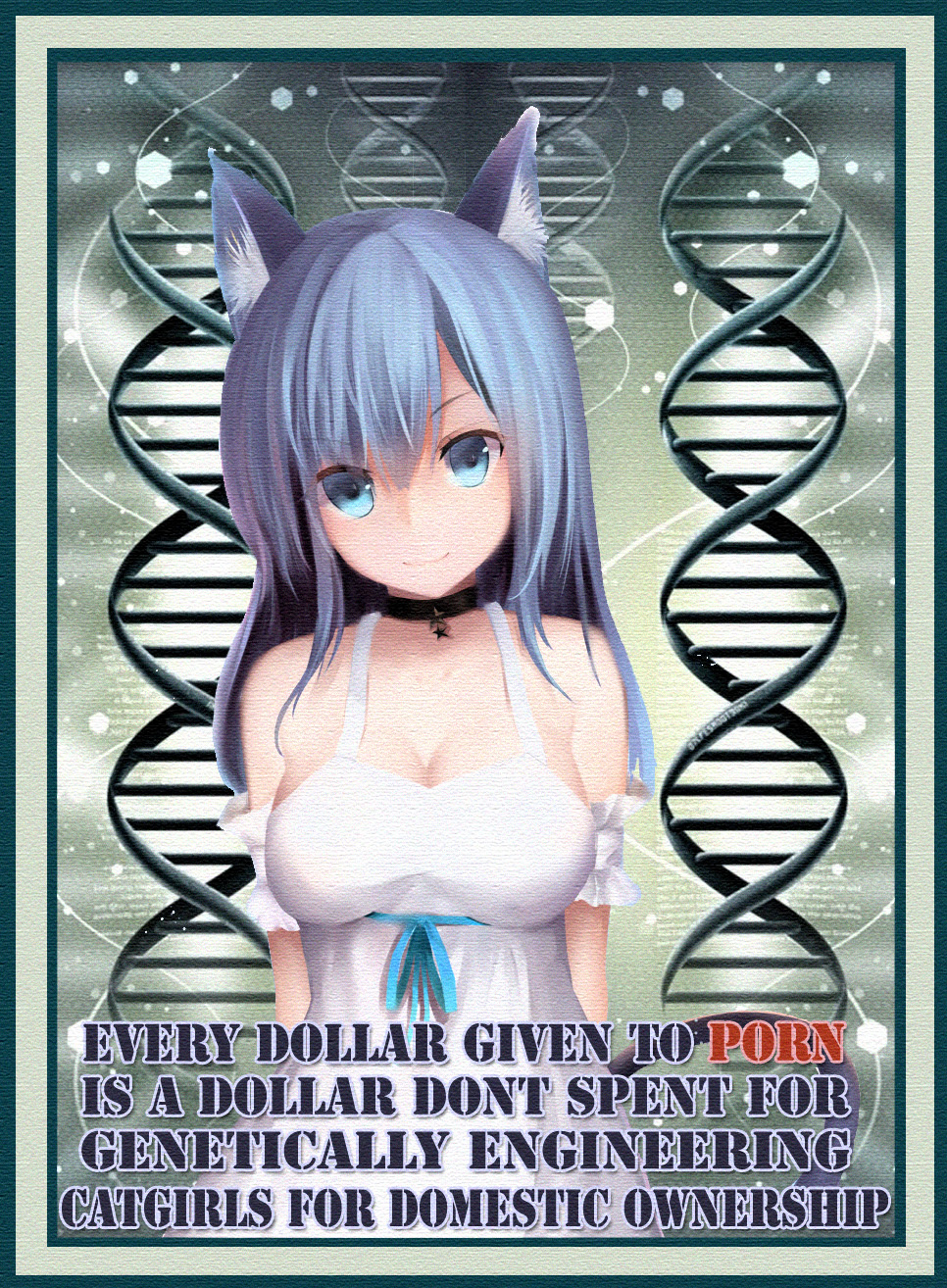 Genetically-Engineered-Catgirls-for-Domestic-Ownership!-(Black)-Mask |  Poster