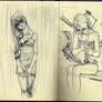 Moleskine sketches:cyborg girl