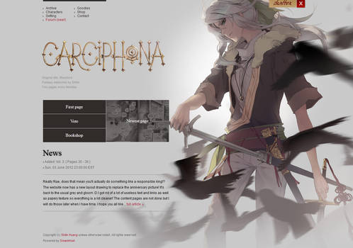 Carciphona website layout