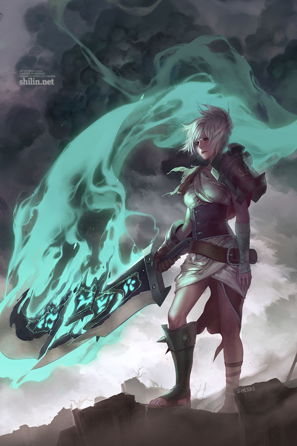 Arcade Riven - WIP [League of Legends Fanart]  League of legends, Lol  league of legends, League