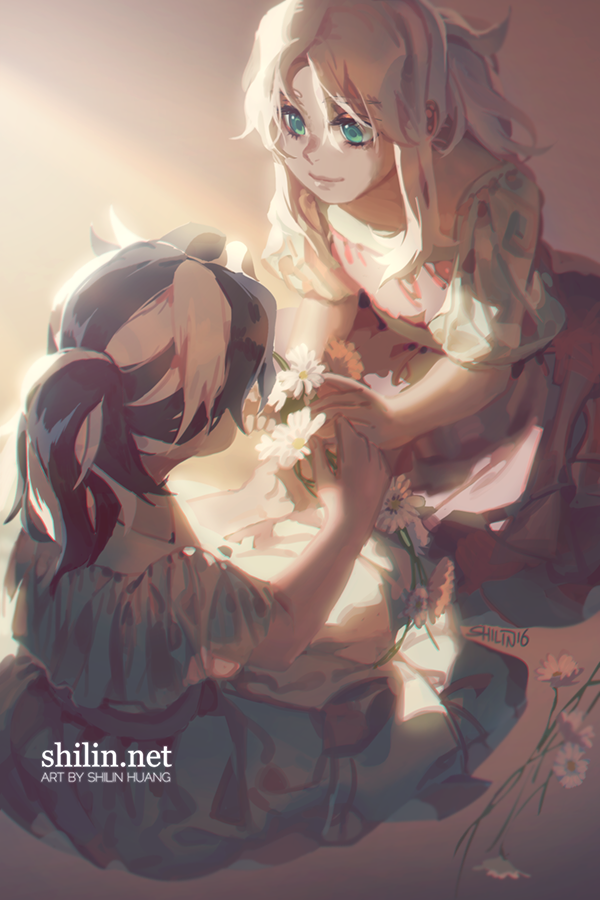 Flower crown - sketch for patreon by shilin