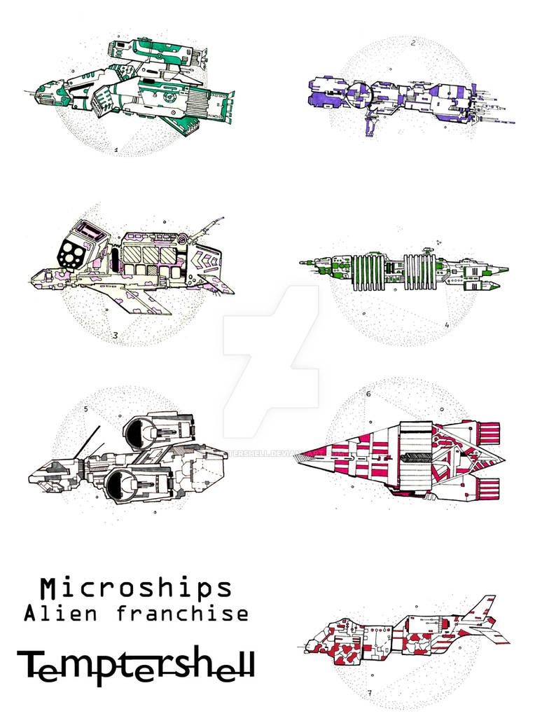 Mini Alien Ship Microships Alien franchise by temptershell on DeviantArt