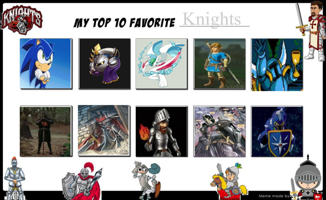 Knight Favorite My top ten favorite knights by BLA5T3R on DeviantArt
