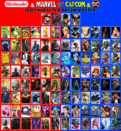 Nintendo/Marvel vs Capcom/DC roster by BLA5T3R on DeviantArt